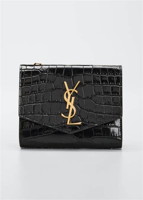 ysl uptown croc pouch|saint laurent ysl wallet.